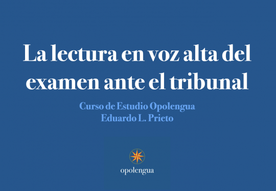 La lectura en voz alta del examen ante el tribunal