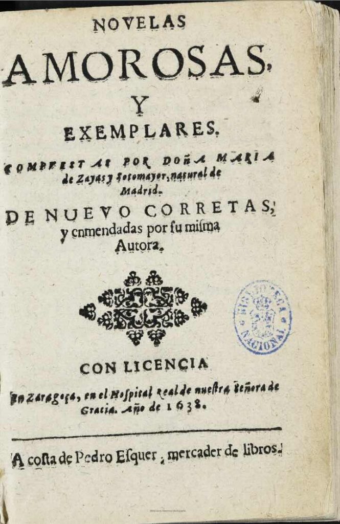Novelas amorosas. María de Zayas. Opolengua,